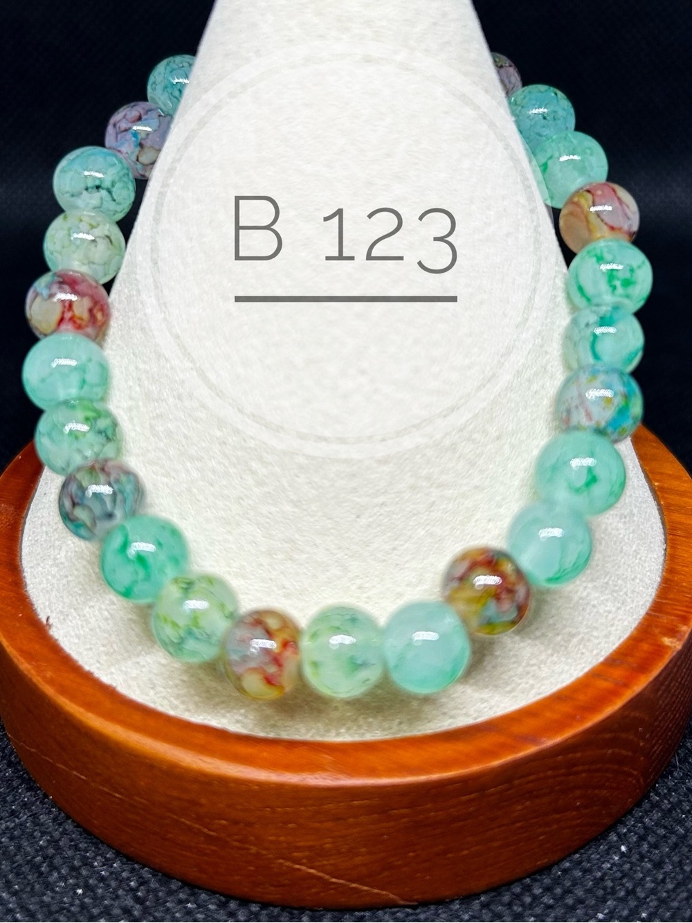 Green Agate Beaded Bracelet